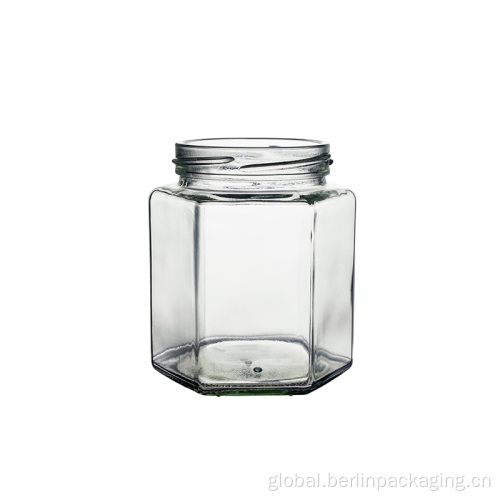 Food Jar Hexagonal Glass Honey Jar Factory